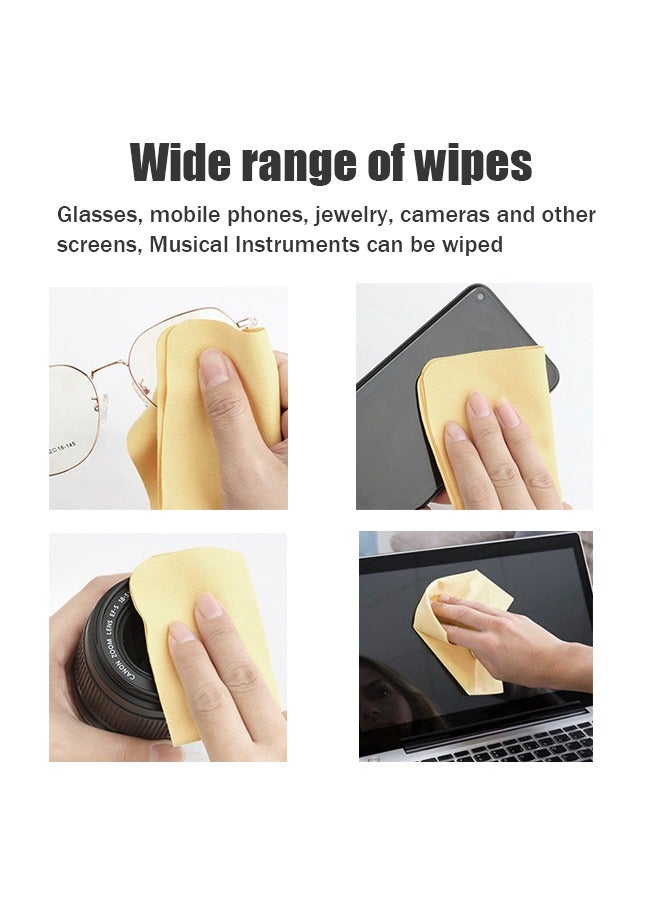 10-Piece Microfiber Eyeglass Cloths for Cleaning Lenses, Screens, Cameras, Cell Phone, LCD TV Screens, Tablets,Grey and Black - Image 4