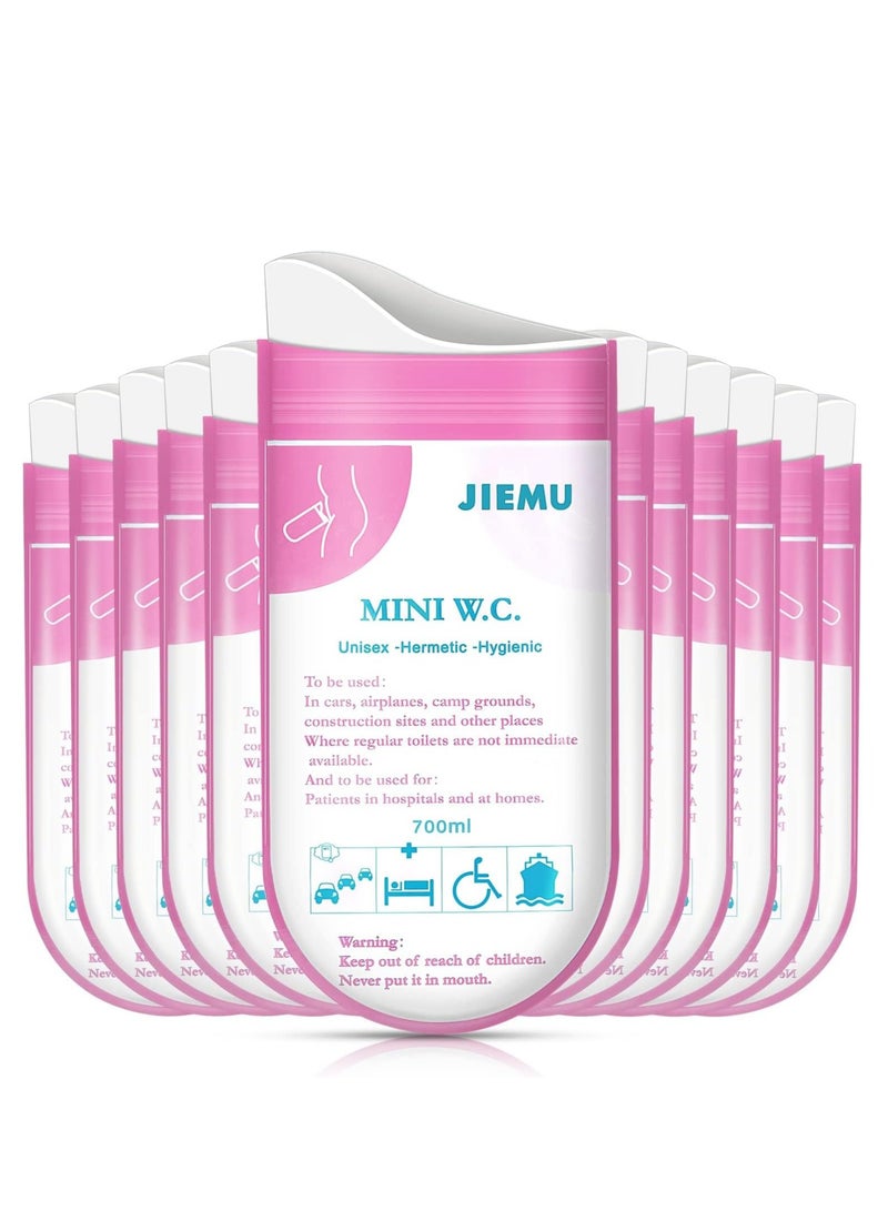 SYOSI Disposable Urine Bags, 12 Pcs 700ML Emergency Urine Bag, Unisex Urinal Bag, Portable Camping Pee Bag, Travel Urine Bag Vomit Bag for Traffic Jams, Camping, Hiking, Pregnant, Patient, Kids  - Image 1