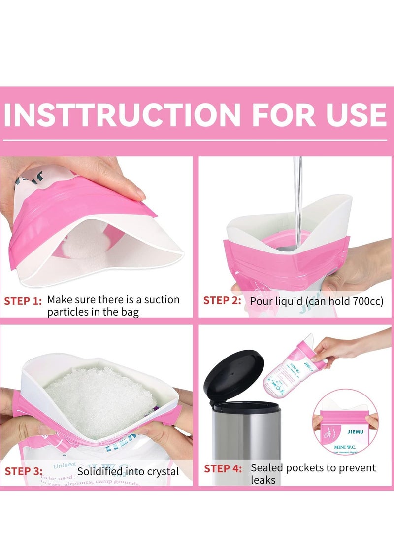 SYOSI Disposable Urine Bags, 12 Pcs 700ML Emergency Urine Bag, Unisex Urinal Bag, Portable Camping Pee Bag, Travel Urine Bag Vomit Bag for Traffic Jams, Camping, Hiking, Pregnant, Patient, Kids  - Image 2