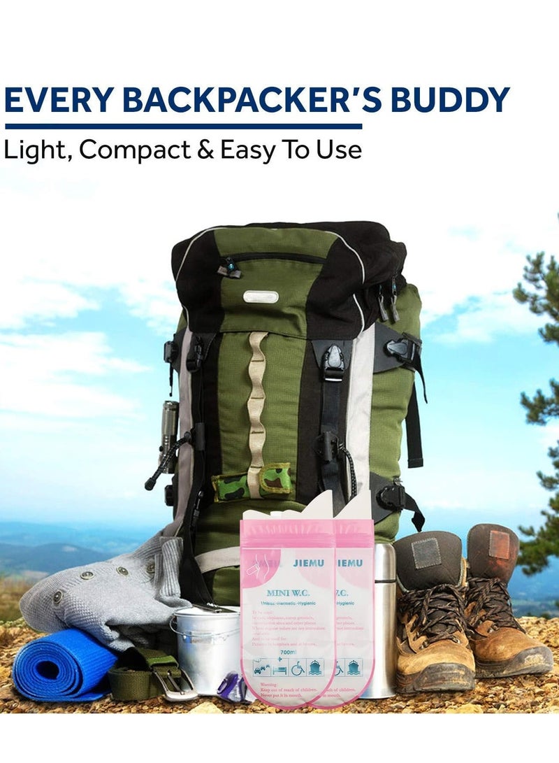 SYOSI Disposable Urine Bags, 12 Pcs 700ML Emergency Urine Bag, Unisex Urinal Bag, Portable Camping Pee Bag, Travel Urine Bag Vomit Bag for Traffic Jams, Camping, Hiking, Pregnant, Patient, Kids  - Image 5