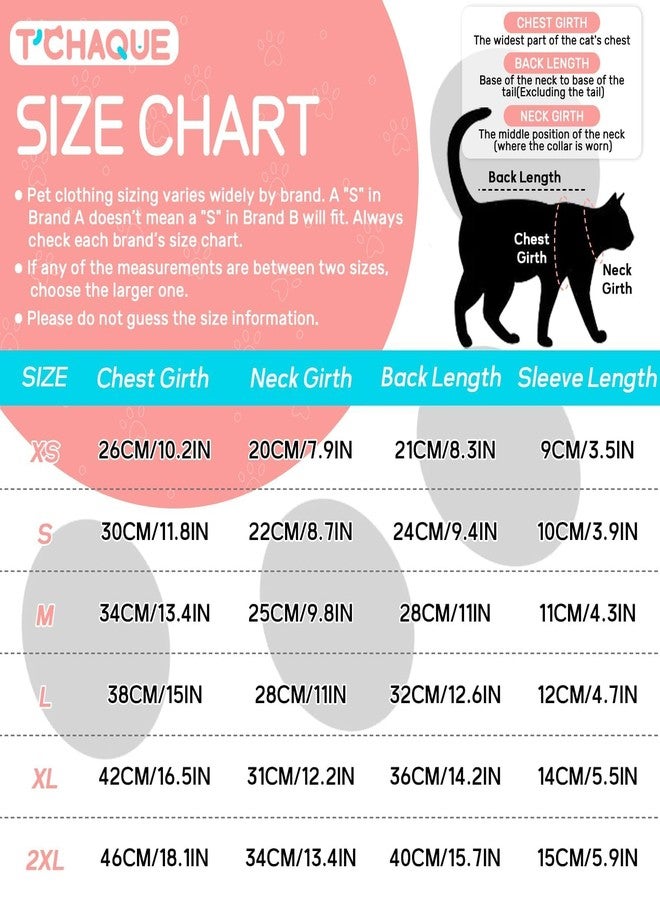 T'CHAQUE Sticky Hair Cat Onesie - Soft Long Sleeve Cat Pajamas, Anti-Shedding,Surgery Recovery Suit, Wound Protection & Preventing Licking, Kitten Sweaters for Male Female, Darkgray-XL - Image 5