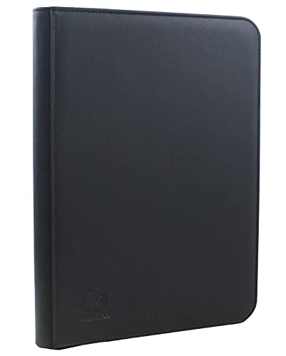 WINTRA Premium 360 Pockets Black Zippered Playing Card Binder - Sturdy Trading Card Holder Album ，9 Pocket Side Loading Card Folder with 20 Sheet Sleeves for Trading and Sports Cards - Image 5