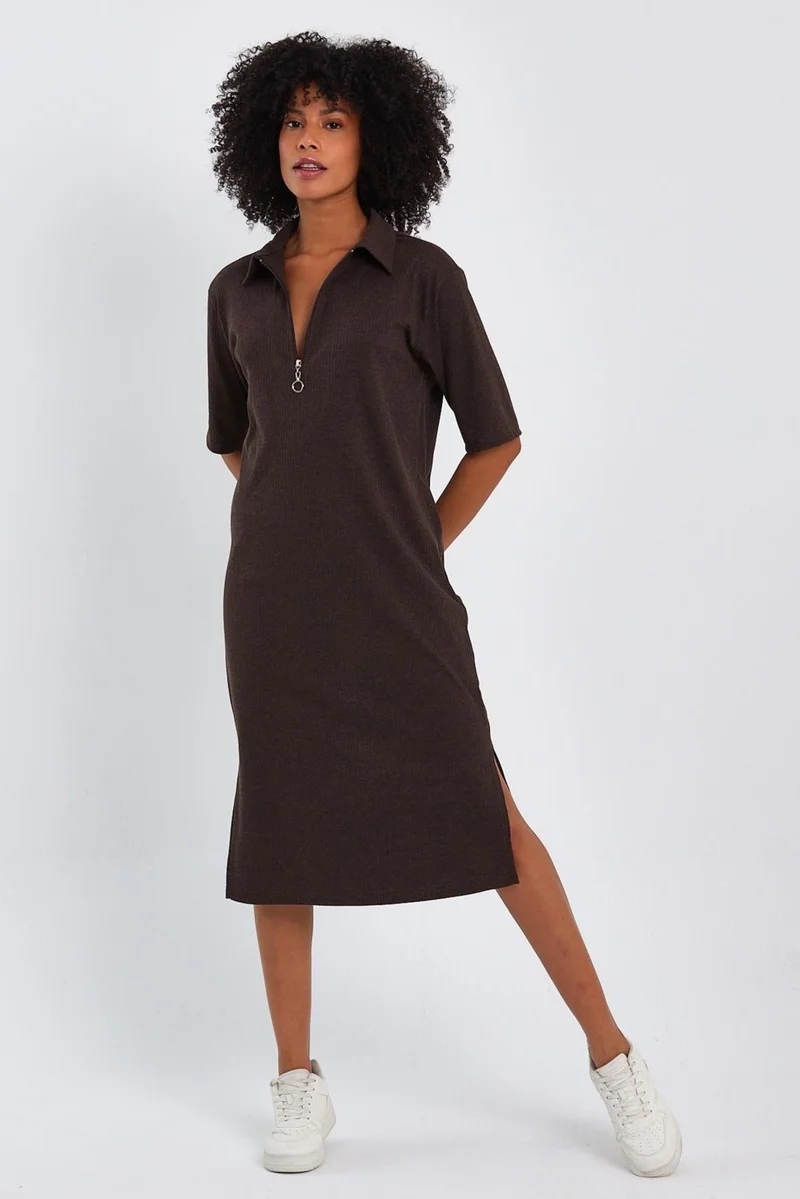 الكسندر جاردي Ribbed Polo Dress