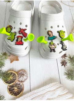 Excefore Shoe Decoration Charm for Crocs Shoe Buckle Party Favors ​Mini Charm Bracelet Wristband Decoration for Men Women Kid 4 Pcs  - Image 4