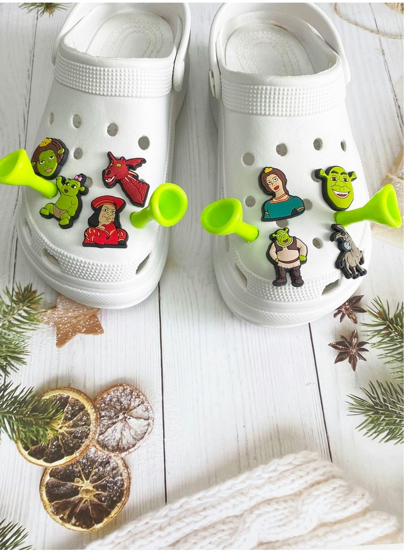 Excefore Shoe Decoration Charm for Crocs Shoe Buckle Party Favors ​Mini Charm Bracelet Wristband Decoration for Men Women Kid 4 Pcs  - Image 4