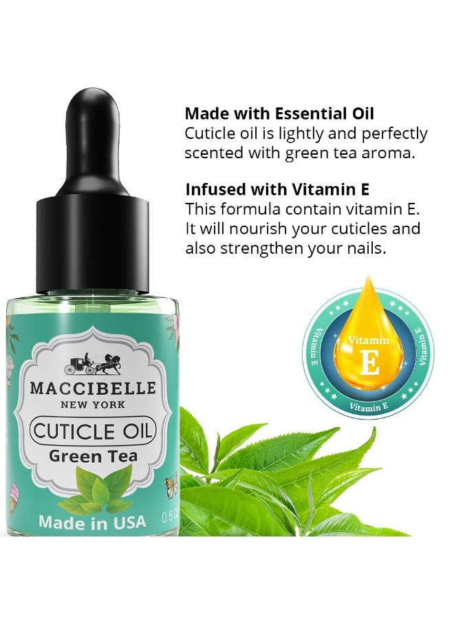 maccibelle Maccibelle Cuticle Oil 0.5 oz - Heals Dry Cracked Cuticles (Green Tea, 0.5 Fl Oz) - Image 2