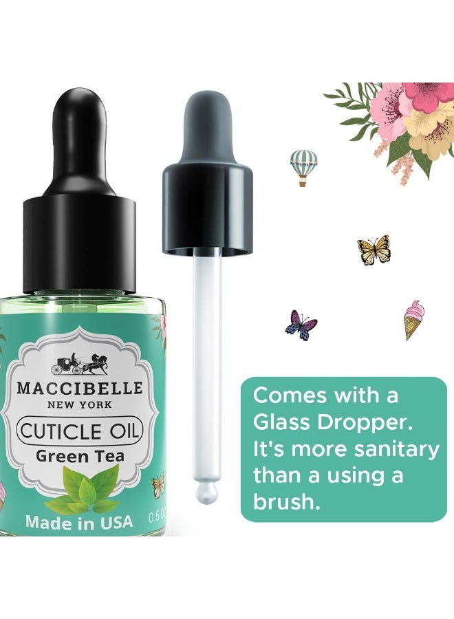 maccibelle Maccibelle Cuticle Oil 0.5 oz - Heals Dry Cracked Cuticles (Green Tea, 0.5 Fl Oz) - Image 4