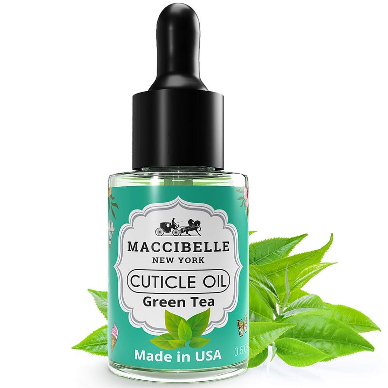 Maccibelle Cuticle Oil 0.5 oz - Heals Dry Cracked Cuticles (Green Tea, 0.5 Fl Oz) - Image 1