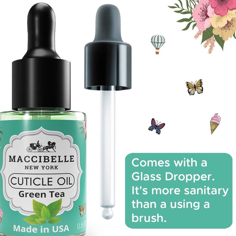 Maccibelle Cuticle Oil 0.5 oz - Heals Dry Cracked Cuticles (Green Tea, 0.5 Fl Oz) - Image 4