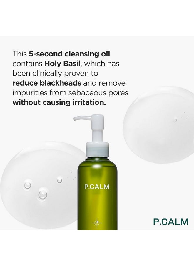 P.CALM - Underpore Holy Basil Cleansing Oil 190Ml | Instant Blackhead Reducing Pore Control Cleansing Oil With Holy Basil Extract For Sensitive Skin | Korean Skincare - Image 1