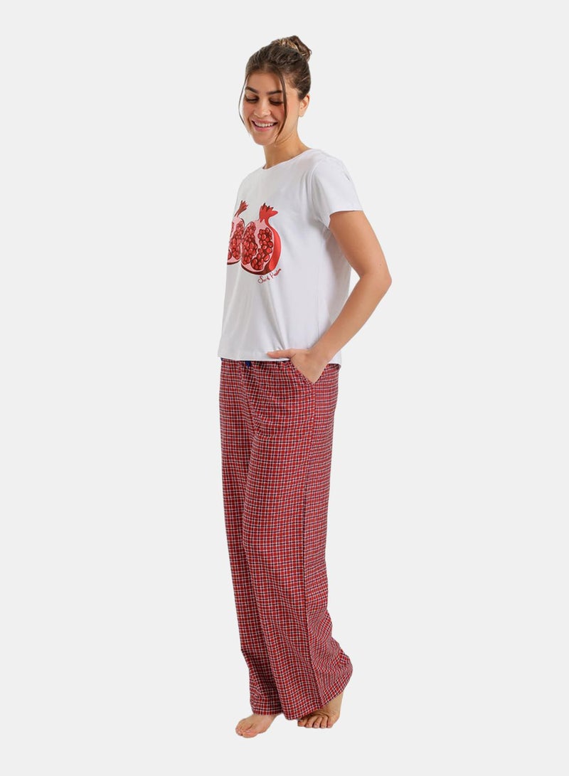 Carina Pomegranate Pyjama Set - Image 1