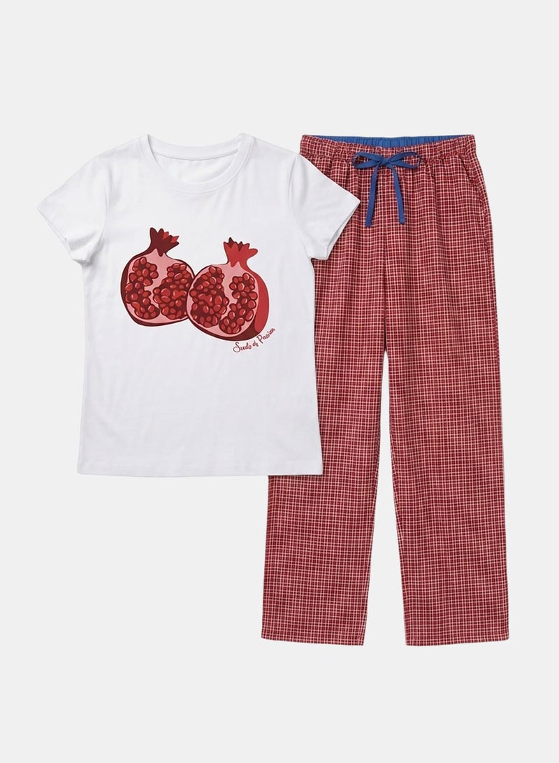 Carina Pomegranate Pyjama Set - Image 5