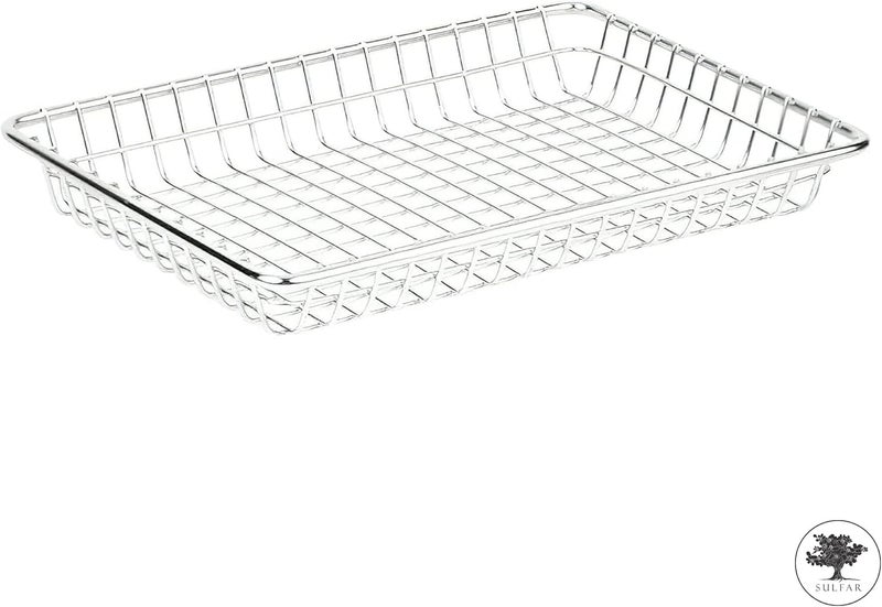 sulfar Kitchen Cabinet Drawer Organizer Tray - Storage Basket for Cutlery, Serving Spoons, Cooking Utensils, Gadgets (Pack of 1) Silver - Image 5