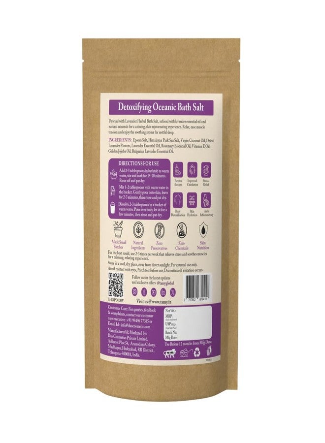 TAMY Lavender & Vanilla Bath Salt ? Calming & Hydrating Formula for Soft Skin - 150g - Image 2