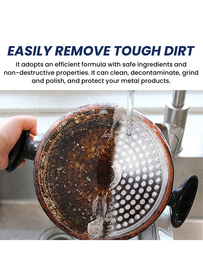 جوي فيش شمع نظيف من الفولاذ المقاوم للصدأ ، معجون تنظيف سحري من الفولاذ المقاوم للصدأ بتقنية النانو ، منظف من الفولاذ المقاوم للصدأ وتلميع المعادن ، منظف شمع من الفولاذ المقاوم للصدأ 3 في 1 للشحوم ، فرن ، مغسلة 100 جرام - Image 4