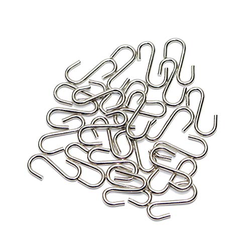 Millennial Essentials Mini S Hooks Connectors S Shaped Wire Hook Hangers 100pcs Hanging Hooks for DIY Crafts, Hanging Jewelry, Key Chain, Tags, Fishing Lure, Net Equipment (0.59 Inch) - Image 5