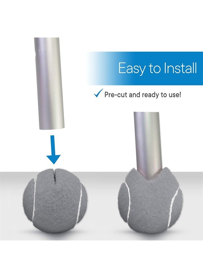 RMS Walker Glide Balls - A Set of 4 Balls with Precut Opening for Easy Installation, Fit Most Walkers (Grey)  - Image 2