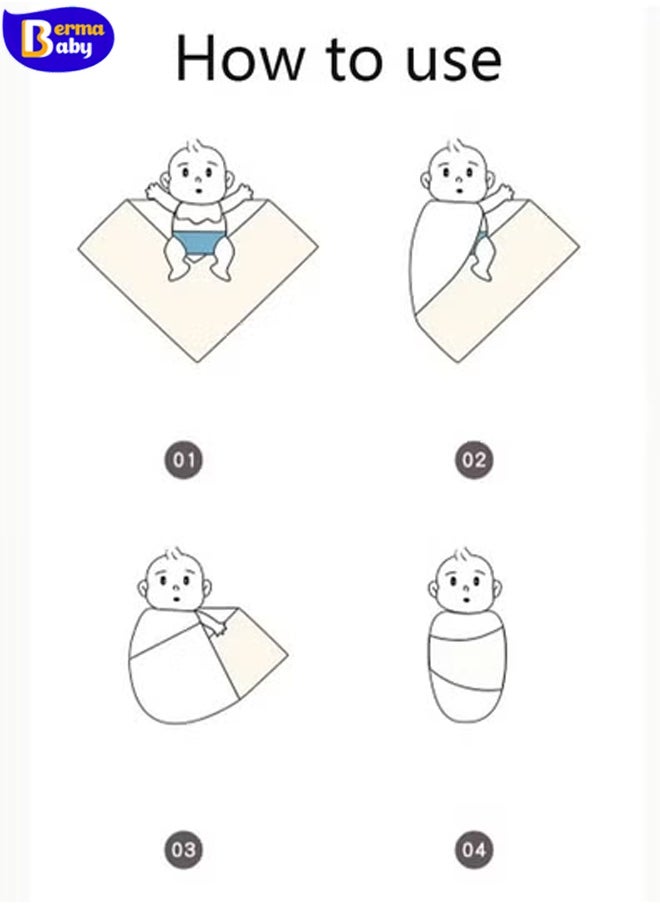 Berma Baby muslin blanket, double cozy blanket, baby cotton, 80 x 80 cm, muslin baby blanket, swaddle blanket, stroller blanket, soft bath blanket, children's blanket, newborn, unisex, baby items, bedding (bear)  - Image 4