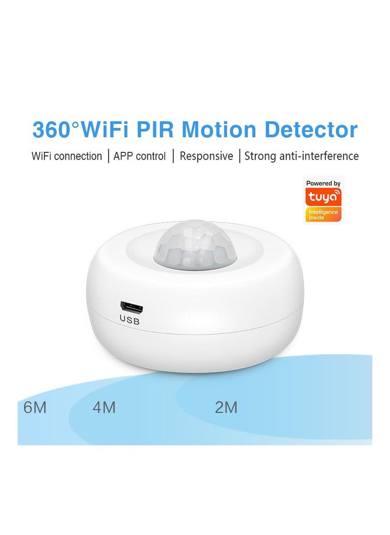 UanTii - Smart PIR Motion Detector, Tuya WiFi Wireless Infrared Movement Sensor,Smart Life App Remote Monitor - Image 1