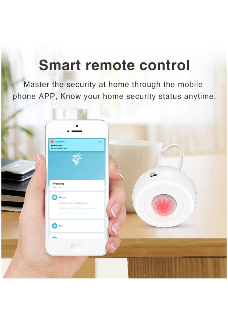 UanTii - Smart PIR Motion Detector, Tuya WiFi Wireless Infrared Movement Sensor,Smart Life App Remote Monitor - Image 1