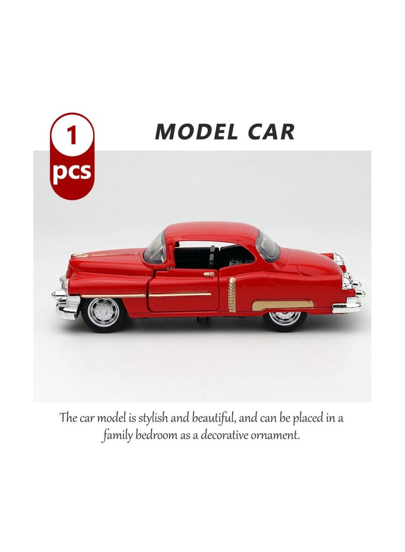KASTWAVE Vintage Car Model Retro Car Model Toy Diecast Vehicle Classic Car Figurine Collectible for Kids Adults Gift Car Lover Present Red - Image 4