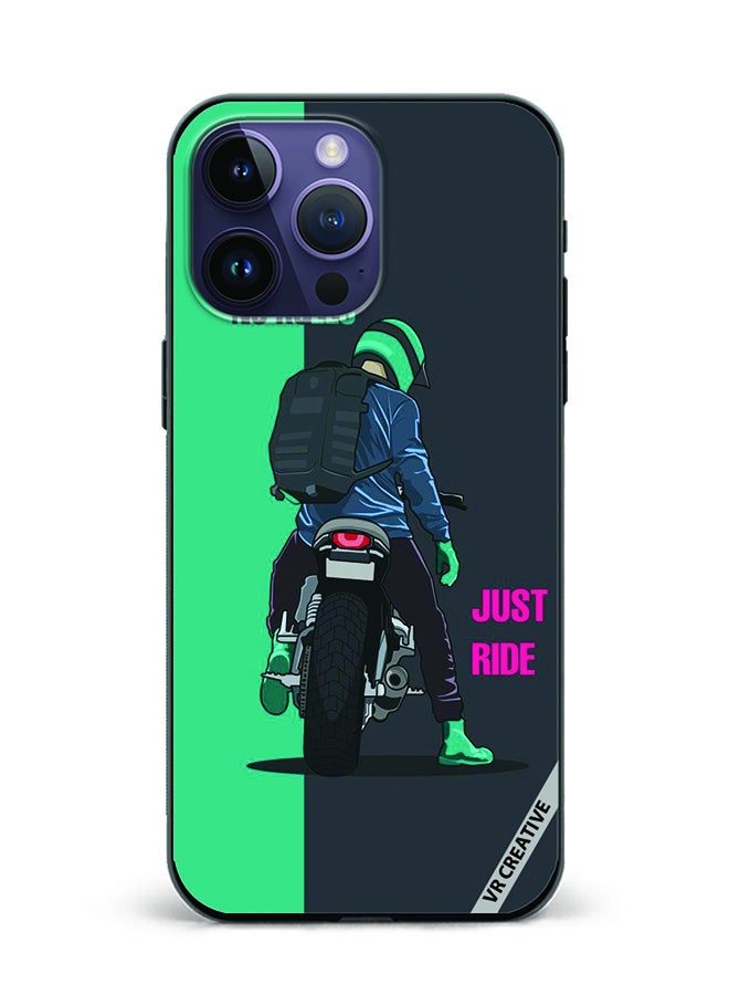 VR CREATIVE Protective Case Cover For Apple iPhone 16 Pro Just Ride Design Multicolour - Image 1
