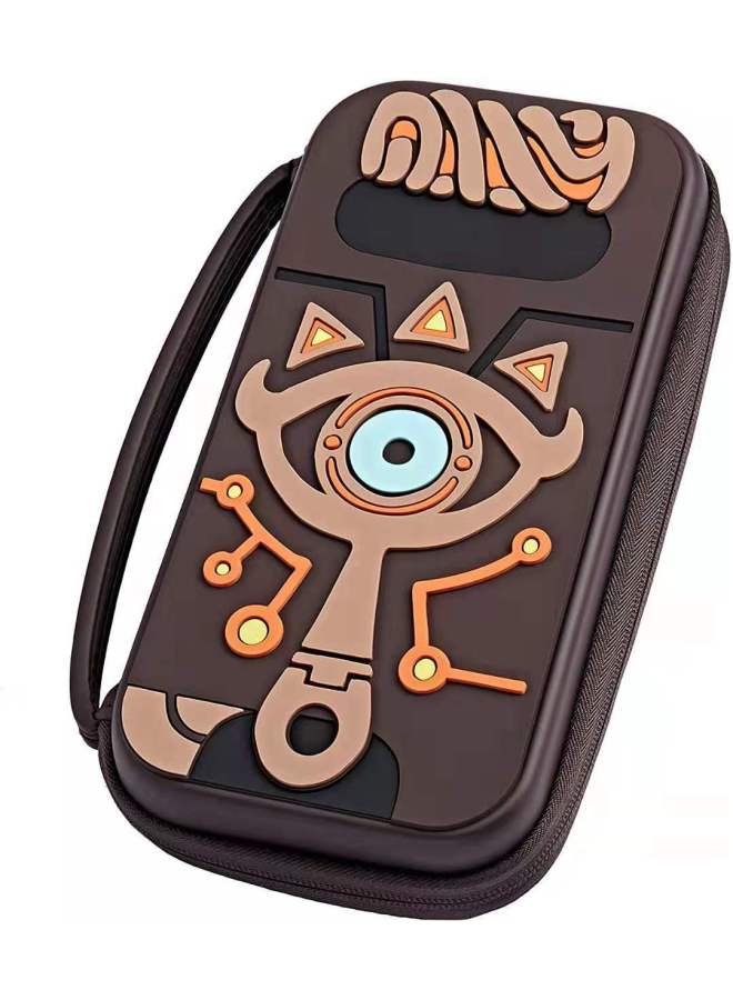 general Nintendo Switch Storage Bag Protective Bag Ns Card Case Accessories Ns Protective Case Endurance Edition Bag OLED Storage Bag-Product Color:Zelda Silicone Coffee - Image 1