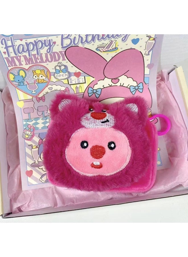 Cute Cartoon Loopy Ruby Creative Coin Purse Mini Small Size Snapper Head Doll Pendant Support For Hair-Color:Rose Bear Beaver [rose Red Square Bag] Cross-dressing Coin Purse  - Image 1