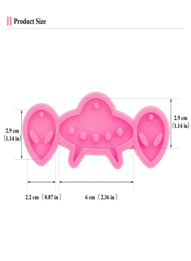 Angel Wings Shiny Mini Alien Earrings Mold Resin Molds for DIY Keychain Necklace Pendant Jewelry Making Cute Spaceship Epoxy Mould Silicone Molds - Image 2