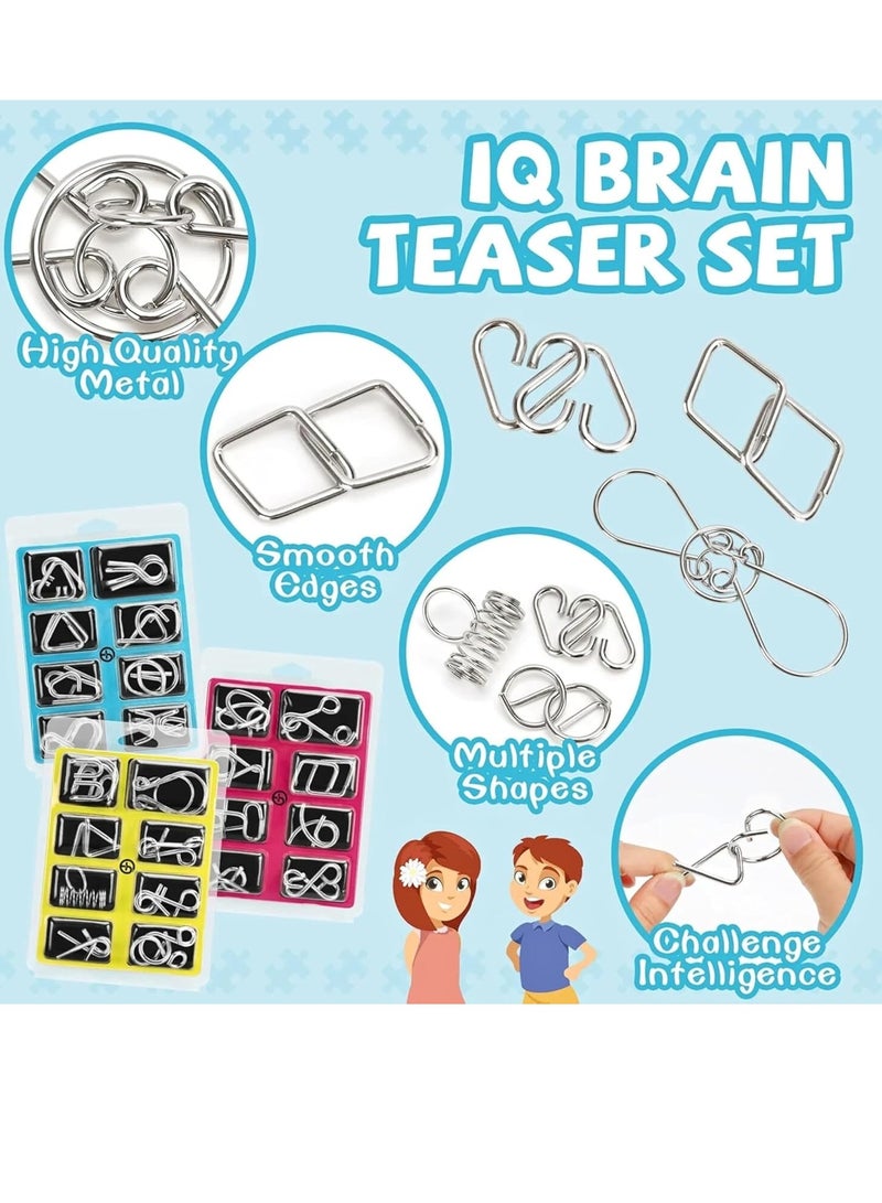 ARGT Brain Puzzle IQ Toys for Kids Age 4-12, Metal Wire Puzzles, Brain Teasers for 5-7 Year Olds, Mind Game IQ Test Toy, Magic Trick Puzzle for 8-11 Year Old Boys & Girls, Educational STEM Learning - Image 2