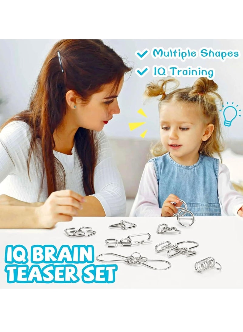 ARGT Brain Puzzle IQ Toys for Kids Age 4-12, Metal Wire Puzzles, Brain Teasers for 5-7 Year Olds, Mind Game IQ Test Toy, Magic Trick Puzzle for 8-11 Year Old Boys & Girls, Educational STEM Learning - Image 4