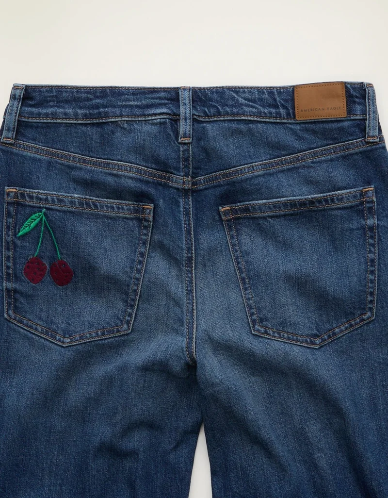 American Eagle  AE Dreamy Drape Super High-Waisted Baggy Wide-Leg Jean for Women | Best Price UAE