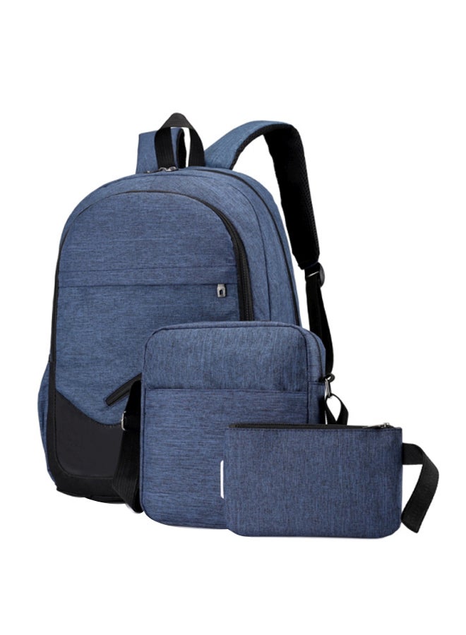 Blue and Black 3-Piece Backpack Set  - Image 1