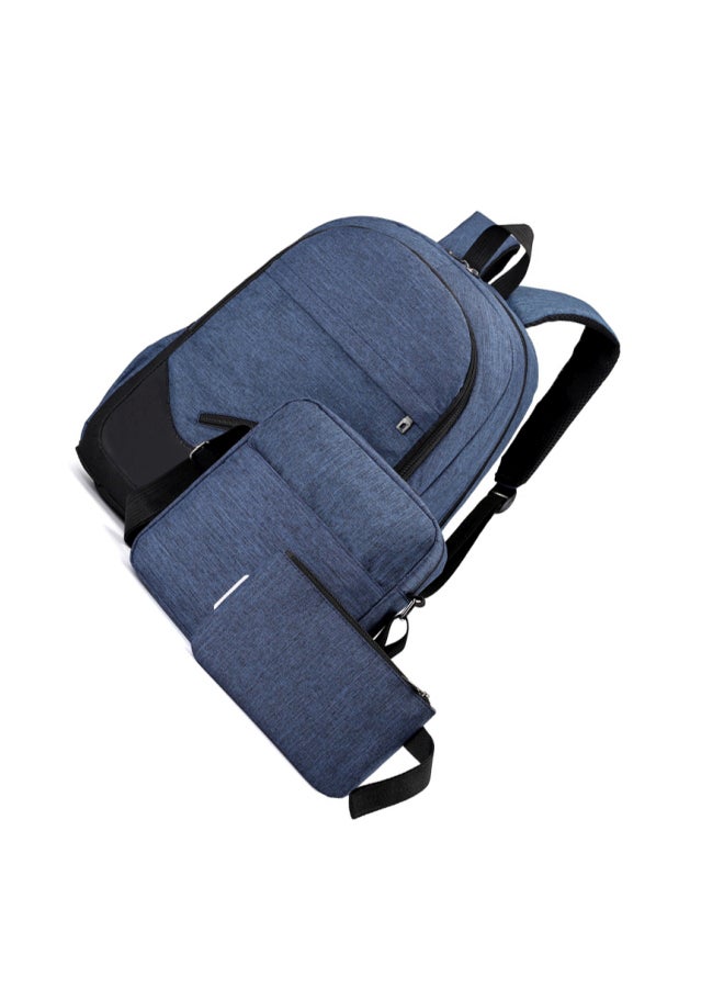 Blue and Black 3-Piece Backpack Set  - Image 2