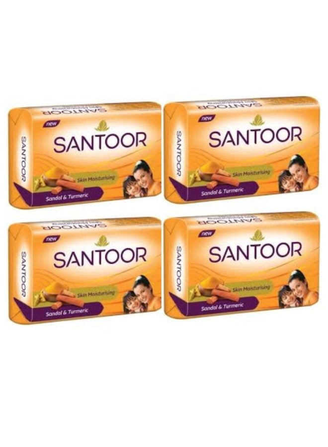 Santoor, Sandal & Turmeric Skin Moisturising Soap 125g X 4Pcs - Image 2