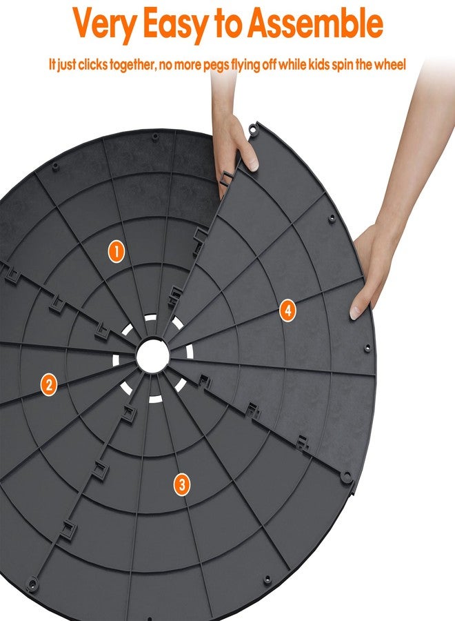 ORWOD 16 Inch Prize Wheel with Stand, Adjustable Height 47-62 Inches, Heavy Duty Metal Spinning Wheel Game, 12 Slots Spin the Wheel Includes Markers & Eraser for Trade Shows Carnivals Home Classrooms - Image 5