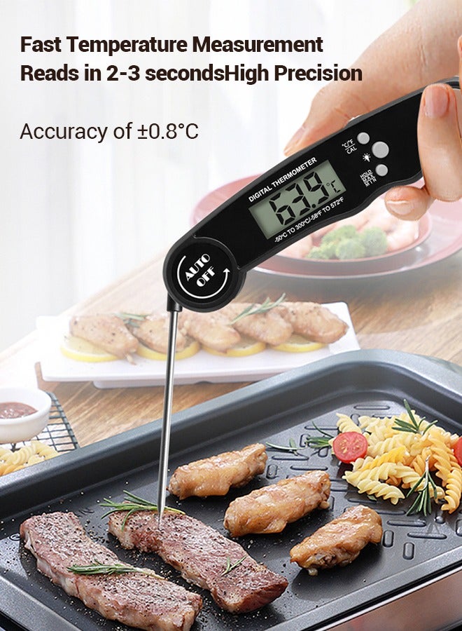 Foldable Probe Meat Thermometer – Digital Kitchen Thermometer, Food Thermometer with Bottle Opener, Electronic Temperature Gauge for Grilling and Cooking - Image 2