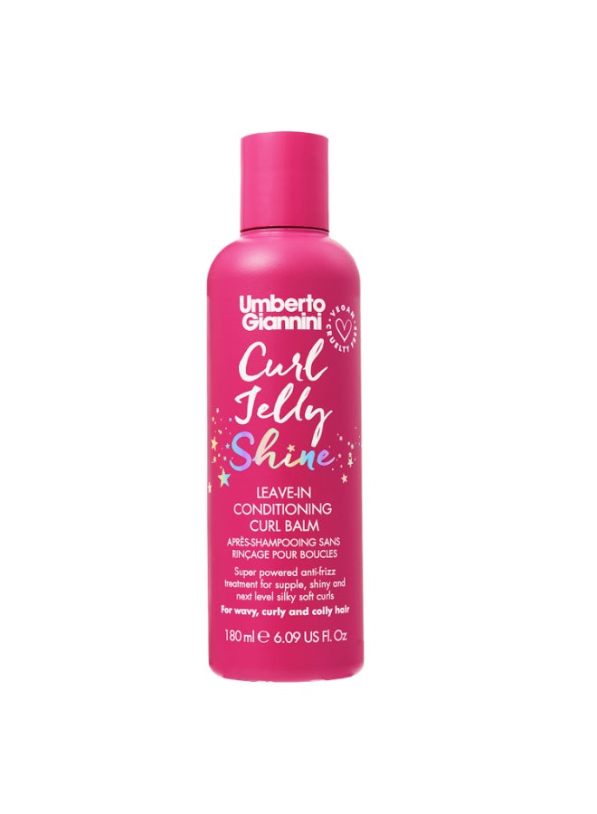 Umberto Giannini Frizz-Fighting Curl Jelly Shine Oil - Adds Incredible Gloss & Shine to Curls, Controls Frizz & Hydrates Dry Ends (180 ml) - Image 1