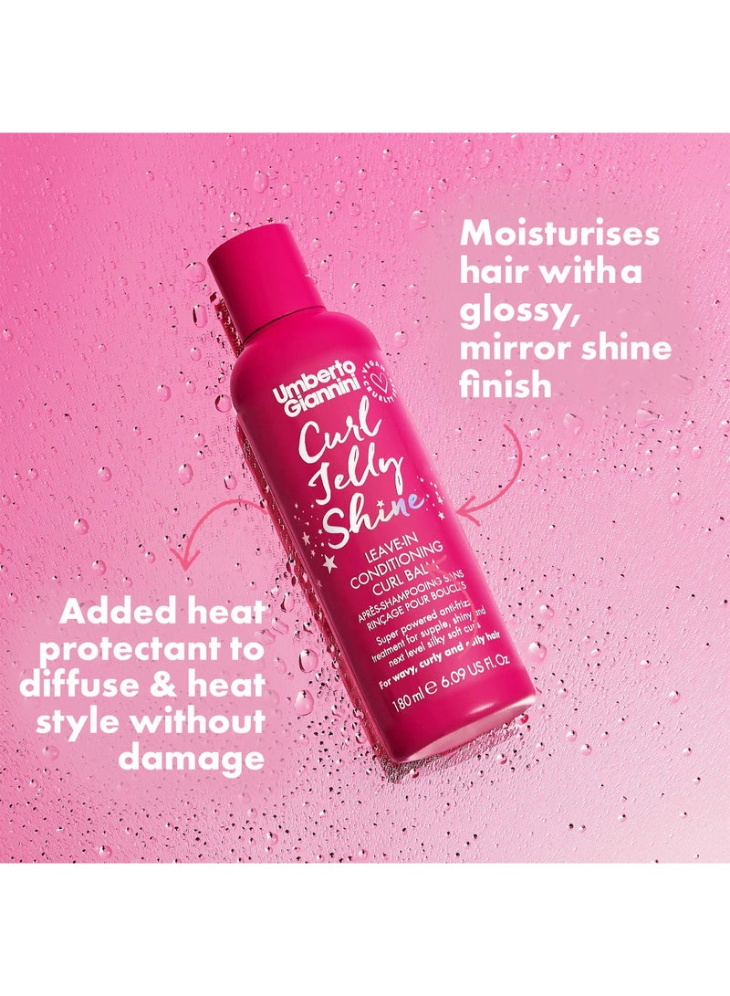 Umberto Giannini Frizz-Fighting Curl Jelly Shine Oil - Adds Incredible Gloss & Shine to Curls, Controls Frizz & Hydrates Dry Ends (180 ml) - Image 3
