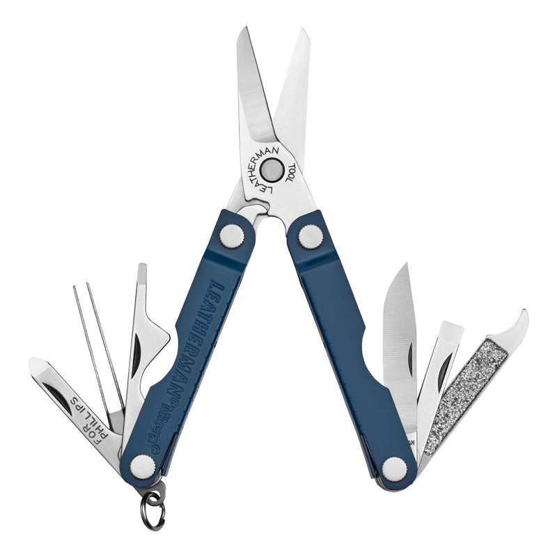 LEATHERMAN LEATHERMAN, Micra, Keychain Multi-tool with Grooming Tools, Mini Pocketknife for Everyday Carry (EDC), Hobbies & Outdoors, Built in the USA, Navy  - Image 1