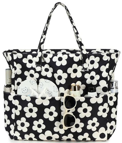 BLUBOON Waterproof Beach Tote Pool Bags for Women Ladies Extra Large Gym Tote Carry On Bag With Wet Compartment for Weekender Travel - Image 1