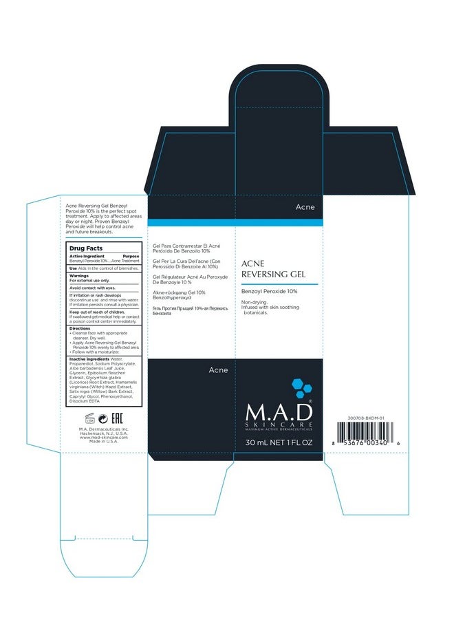 M.A.D Skincare Acne Reversing Gel Nondrying Benzoyl Peroxide Blemish Control 1 Oz.  - Image 2