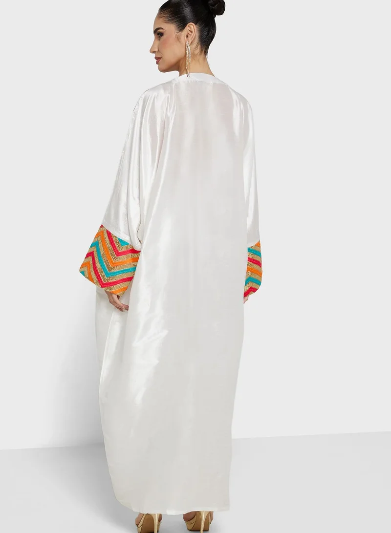 Khizana Embroidered Detail Abaya With Sheila