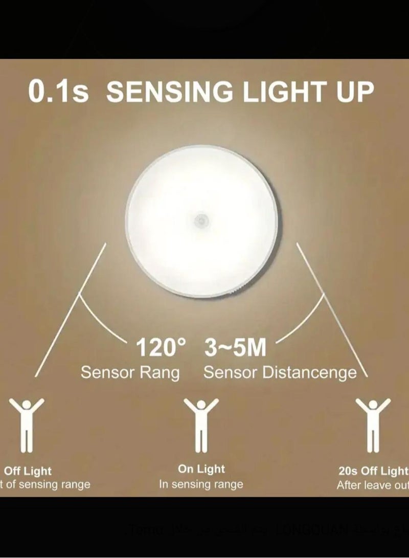 MITOYO Motion Sensor Light - Under Cabinet Light - White Light and Warm Light - Rechargeable Night Light for Kitchen, Staircase, Bedroom, Drawer - Image 3