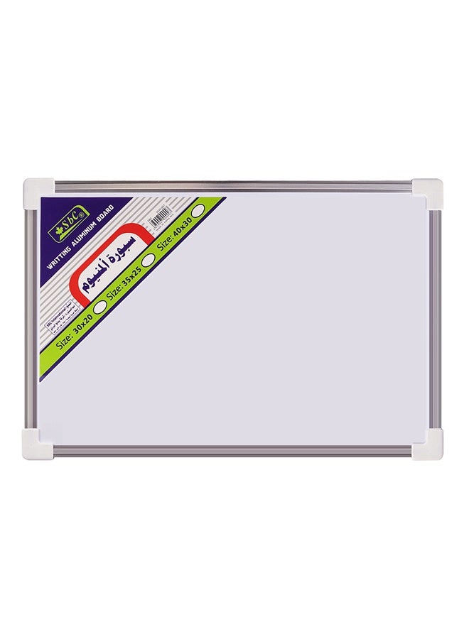 SBC Aluminum Framed Magnetic Board,35x25 cm White/Grey - Image 1