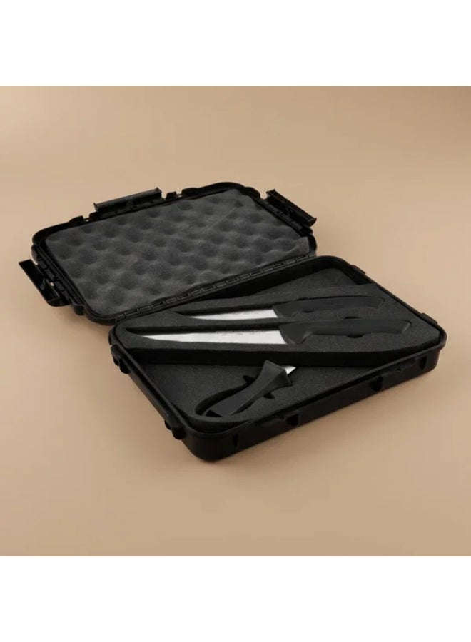 PiRGE Stainless Steel Knife Set, 4 Pieces - Silver Black - Image 1