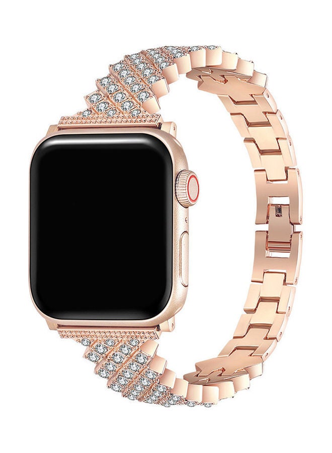 NIBEMINENT Diamond Strap for Apple Watch 38/40/41 mm Rose gold  - Image 1