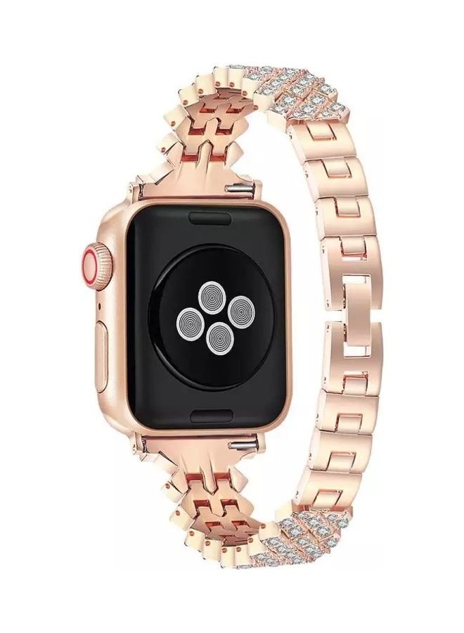 NIBEMINENT Diamond Strap for Apple Watch 38/40/41 mm Rose gold  - Image 2