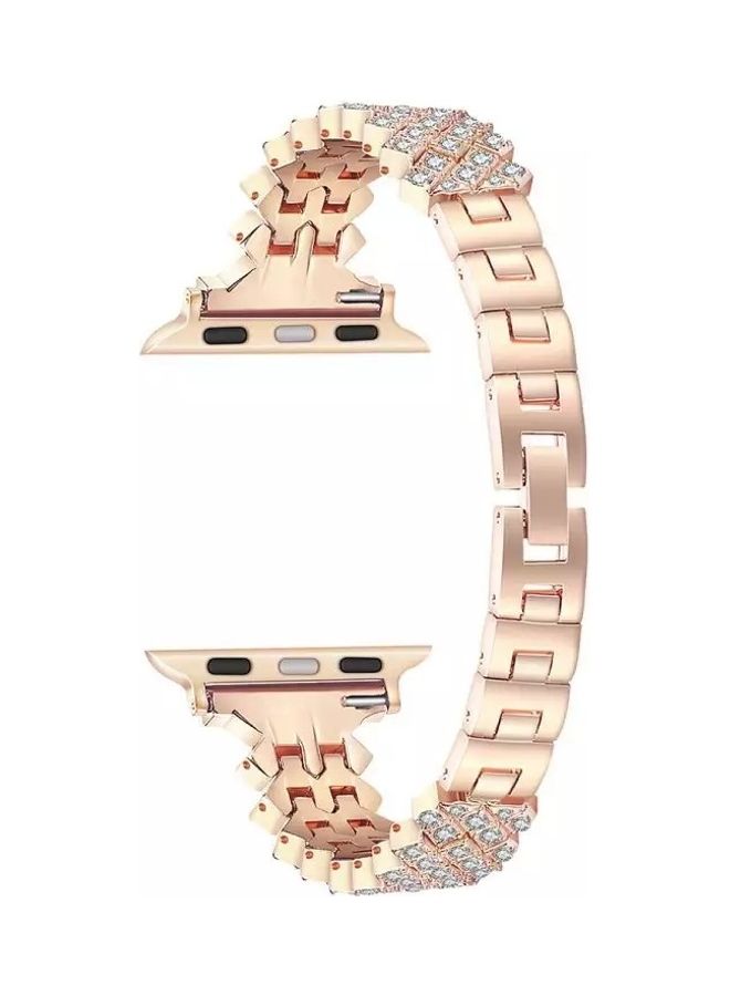 NIBEMINENT Diamond Strap for Apple Watch 38/40/41 mm Rose gold  - Image 3