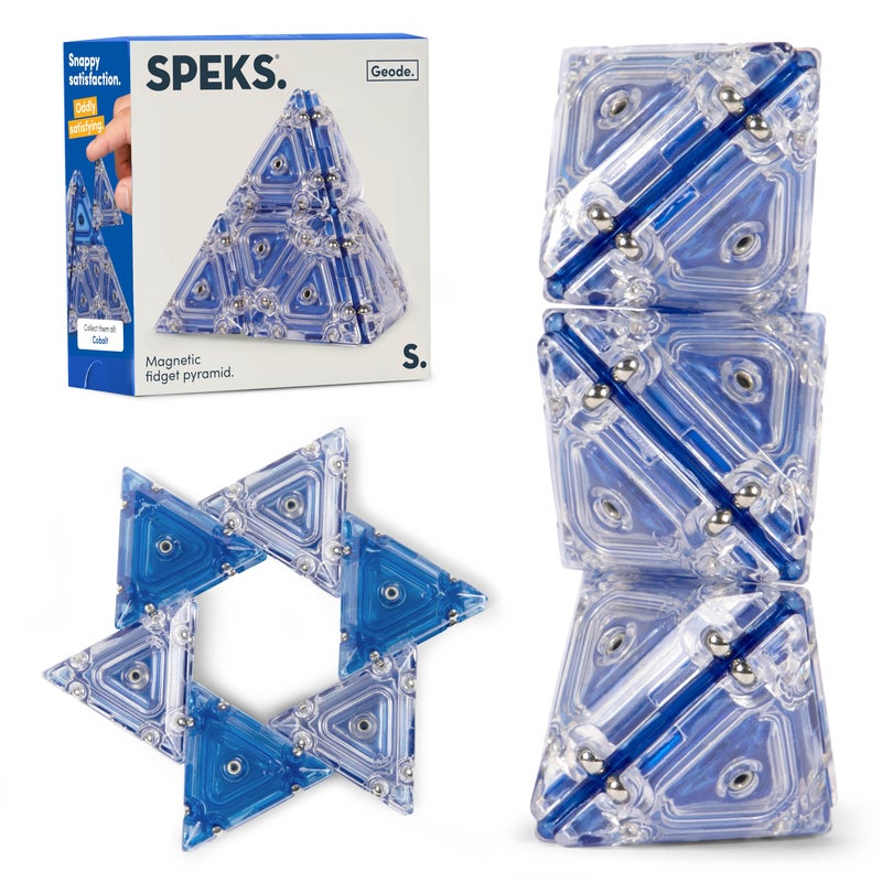 Speks Geode Magnetic Fidget Toy  Sensory Desk Toy for Adults  Teens 14  Stress Relief Gift  Pyramid Cobalt - Image 2